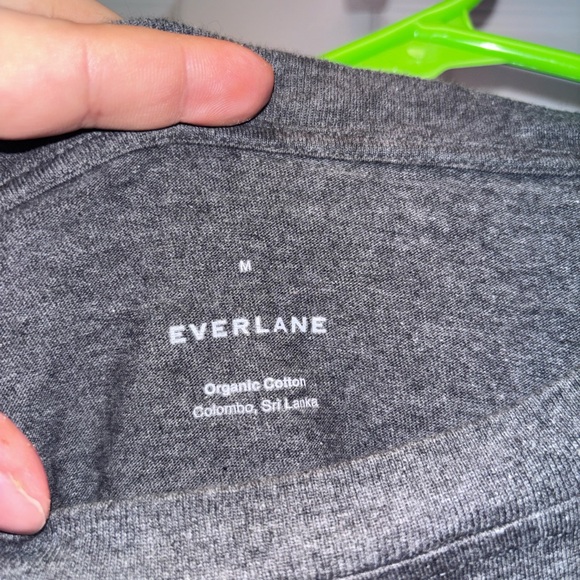 Everlane Gray Organic Cotton Long Sleeve Top – Size M - Picture 3 of 6